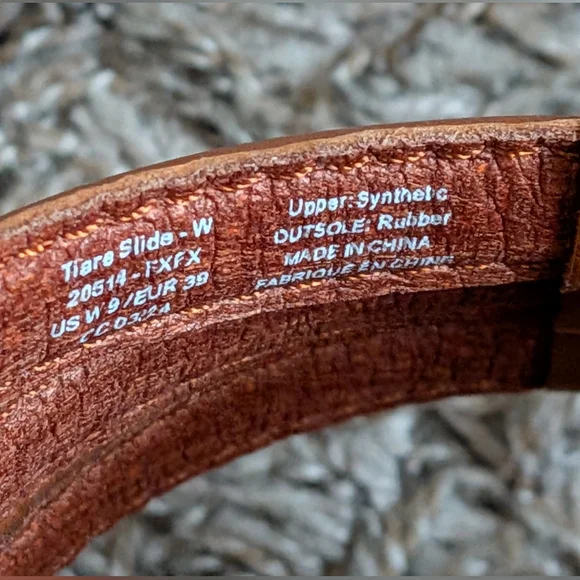 NWT OluKai Fox Brown Tiare Rubber Slide Women's 9 - Picture 4 of 5